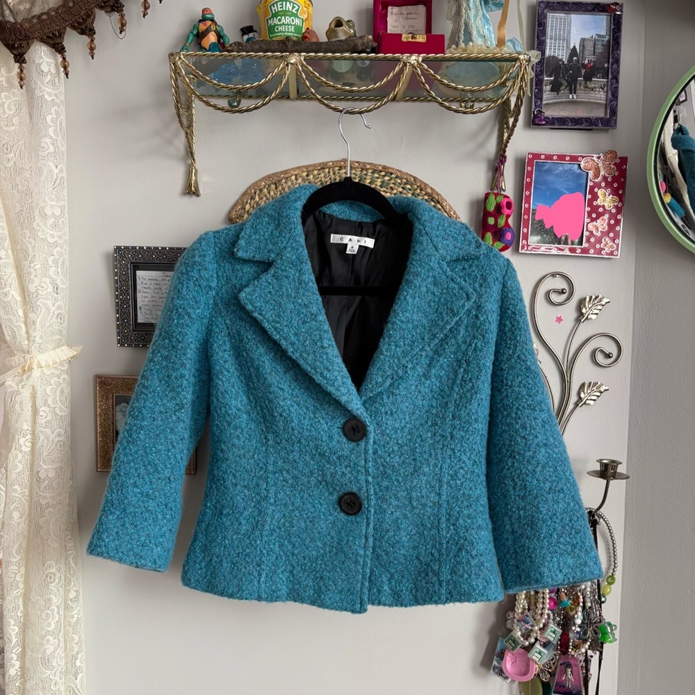 CAbi Teal Wool Blazer